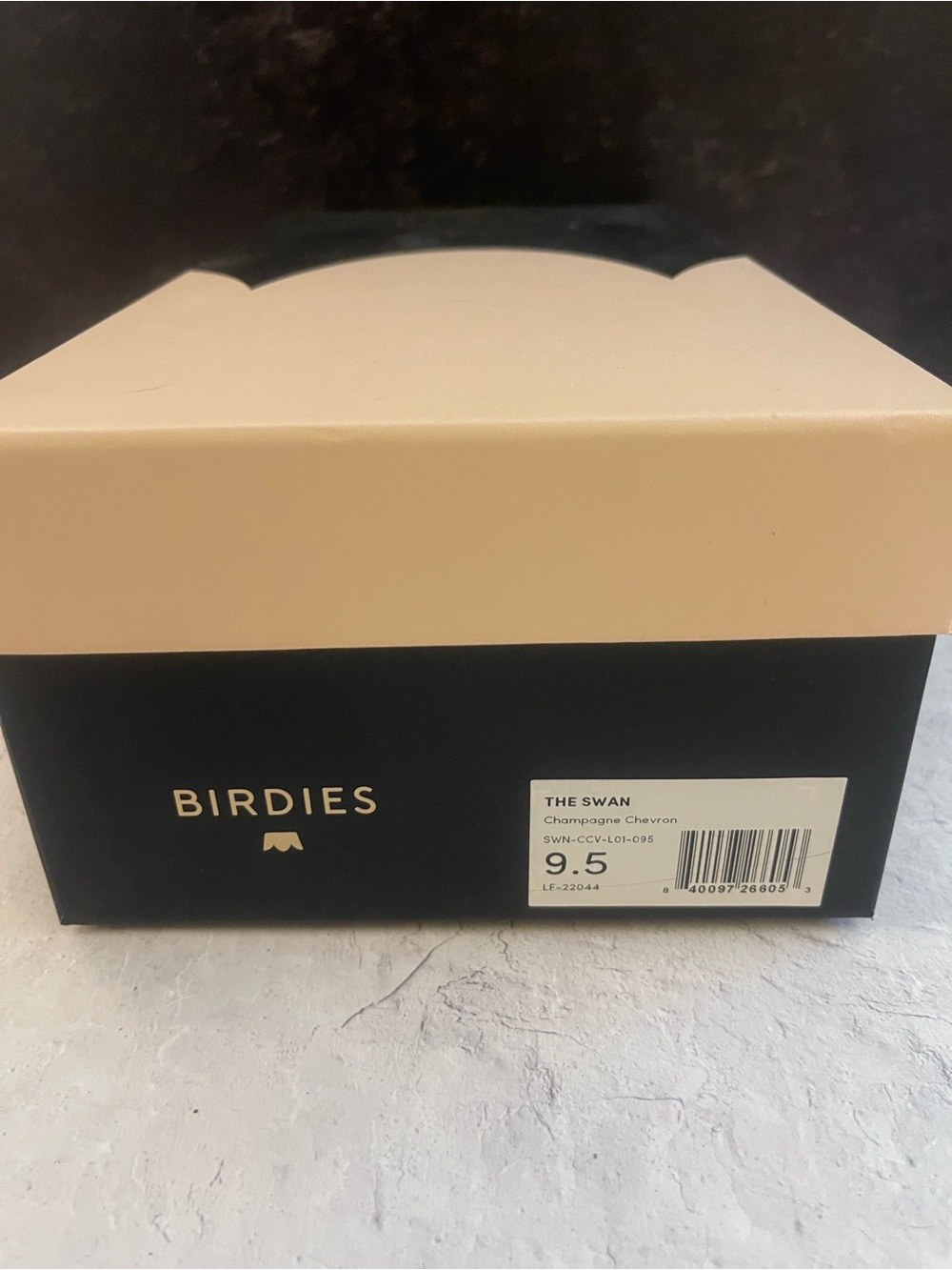 NWT Birdies “The Swan” Beaded Deco Chevron Mule Flats — Gold/Silver | Size 9.5 - Picture 8 of 8